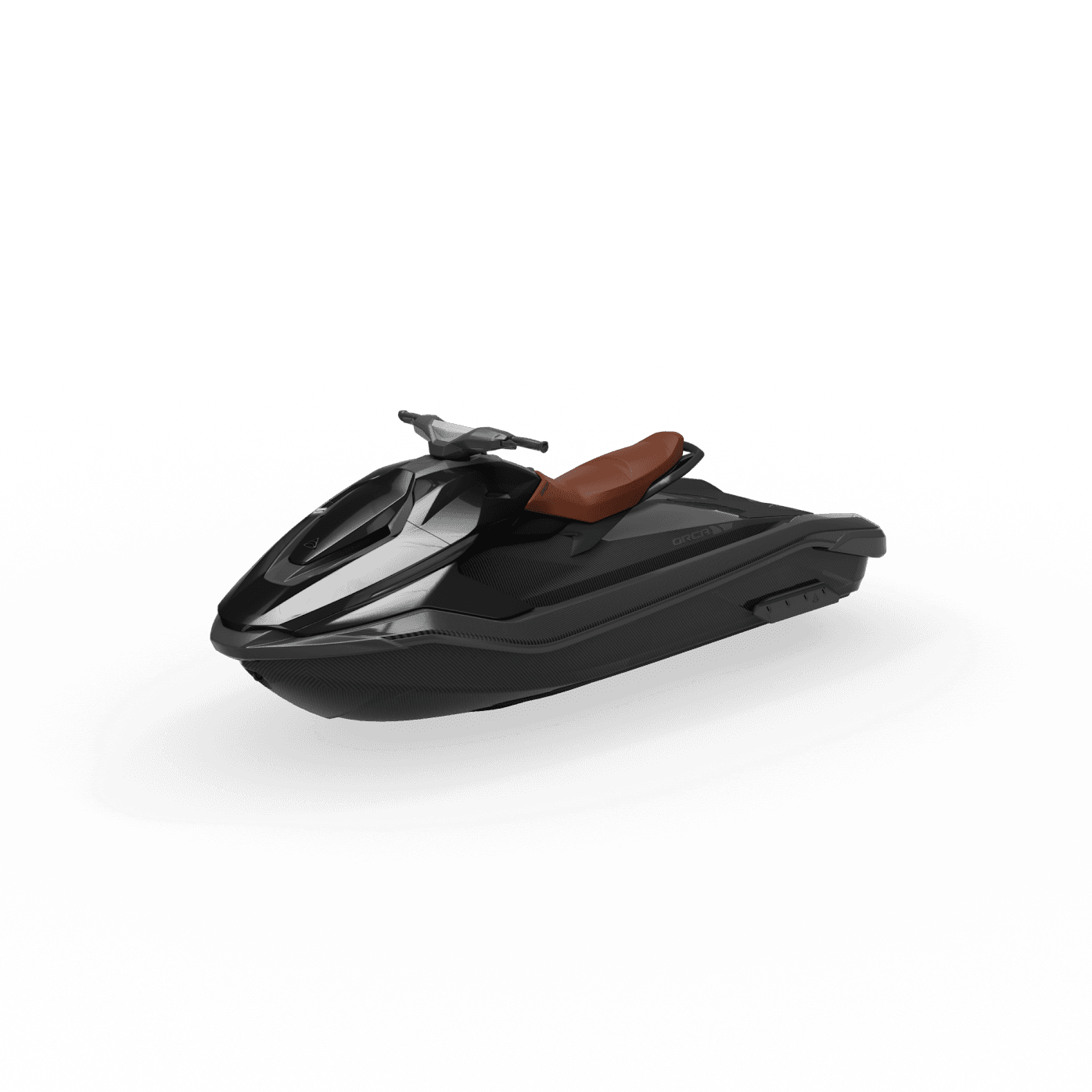 Taiga Orca P2 personal watercraft viewed from the front-left side against a black background
