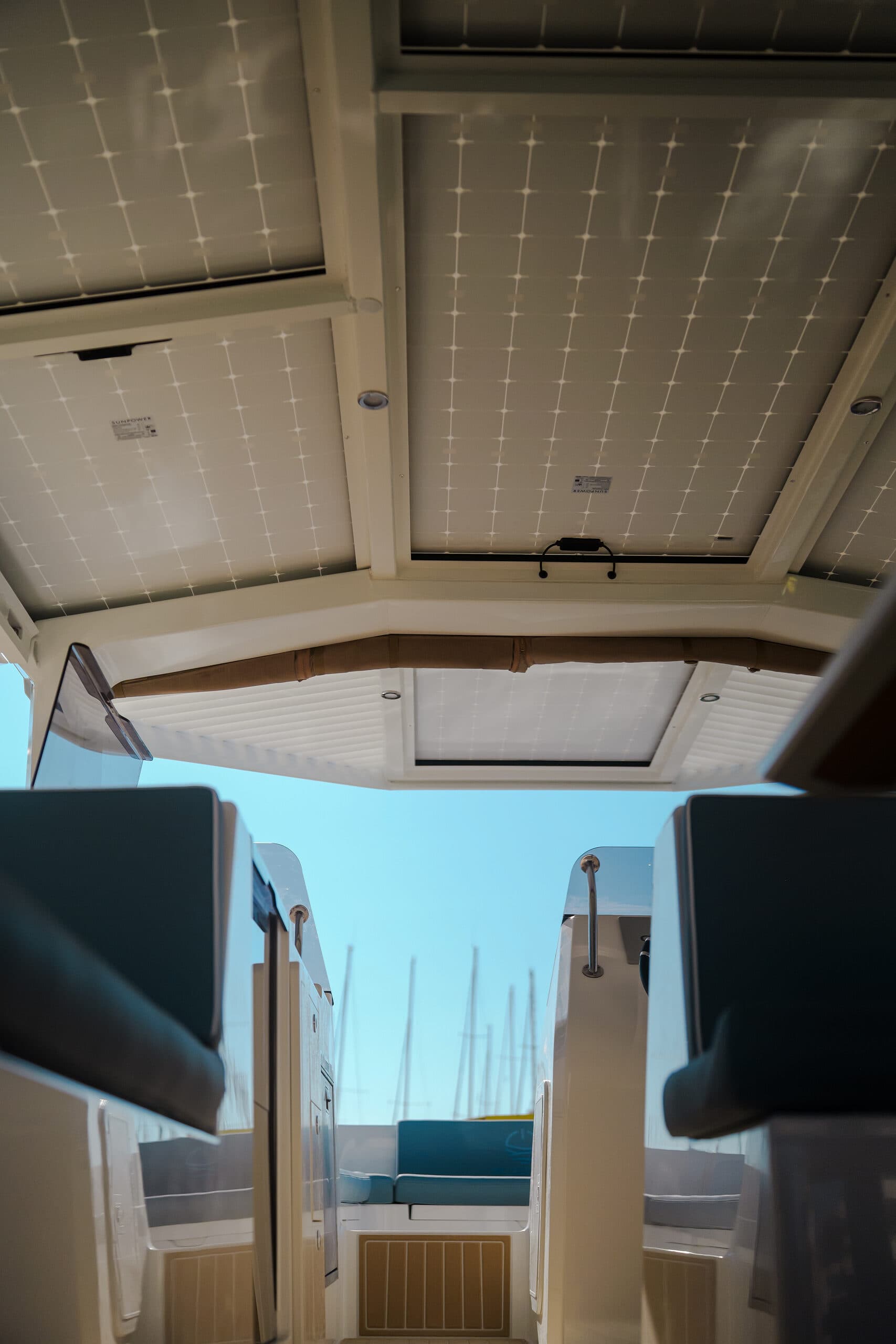 Interior of Millikan M10 showing solar panel roof