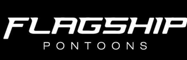 Flagship Pontoons logo on a black background