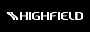 Highfield logo in white on a black background
