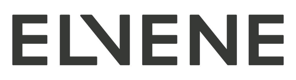 Elvene logo on a black background